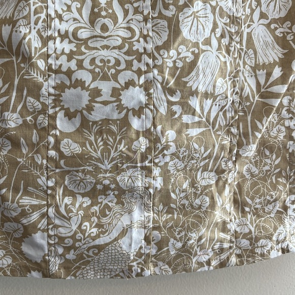 Chelsea & Theodore Puff Sleeve Smocked Top‎ Mermaid Nautical Cottage Coastal NWT - Picture 2 of 7